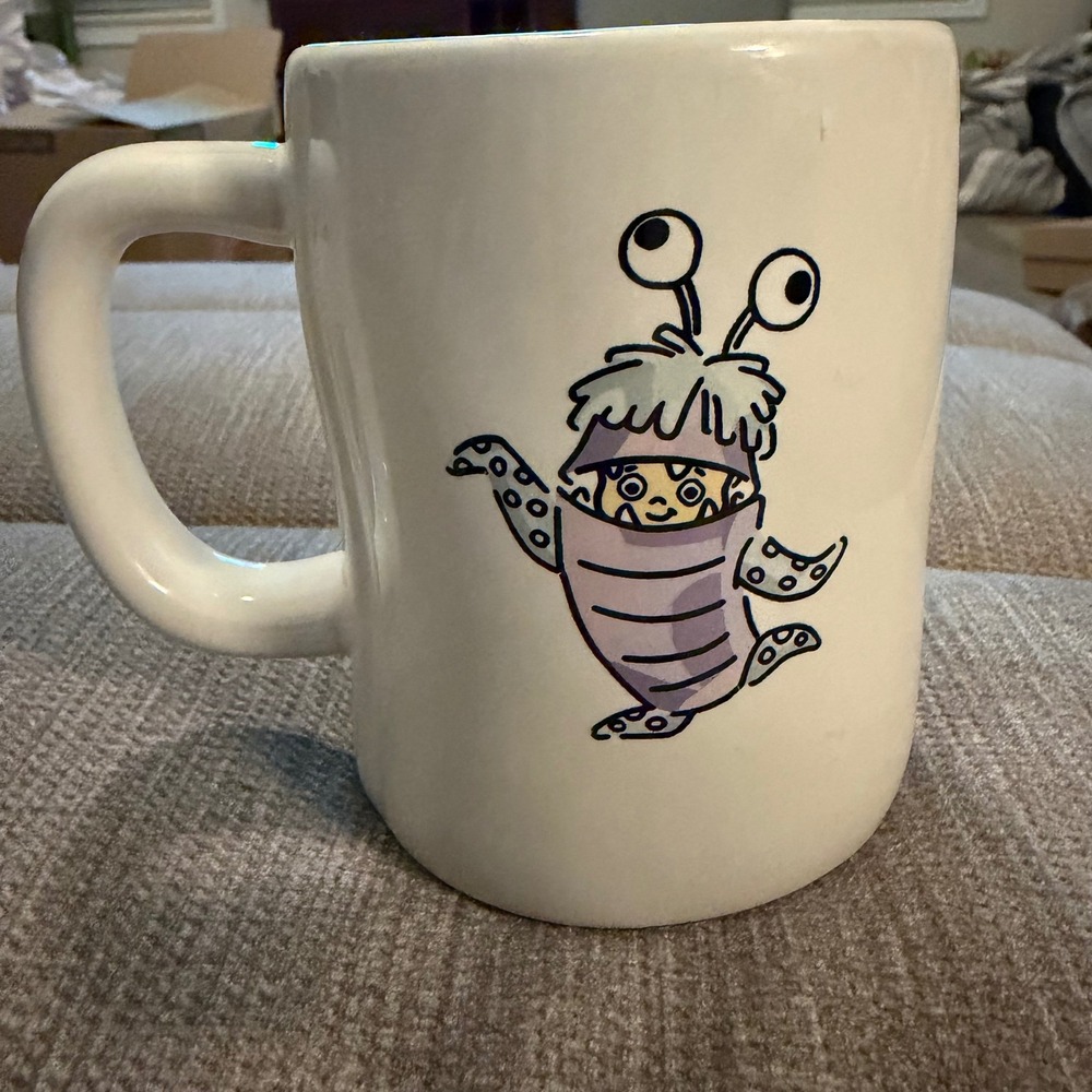 Rae Dunn Pixar Monsters Inc Boo Coffee Mug Teal Interior Magenta Collection